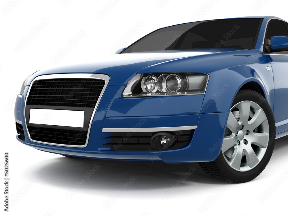Obraz premium Blue Business-Class Car
