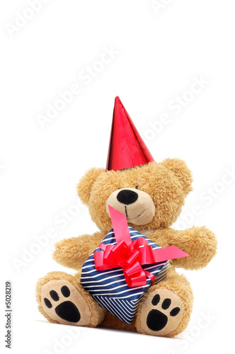 Bear with gift box