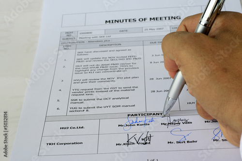 Minutes of Meeting