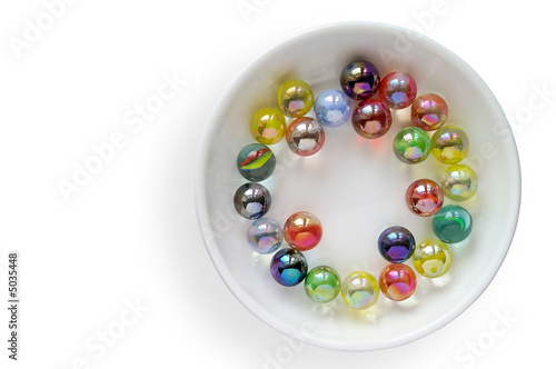 Cuadro en lienzo Colored glass marbles (1)
