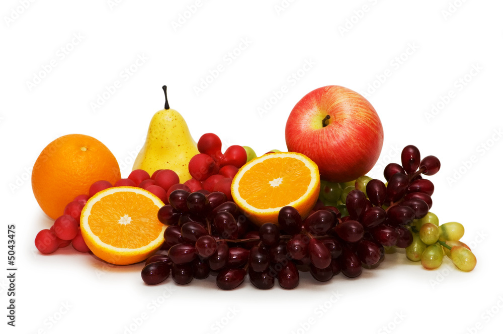 Various fruits isolated on the white background Various fruits isolated on the white background