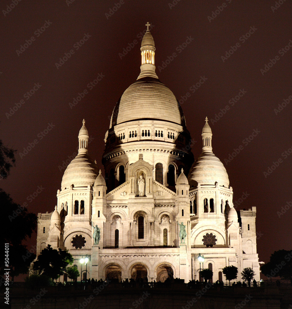 The Sacre Coeur by night