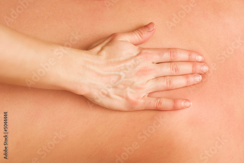 Hand of massage specialist
