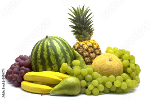 Fototapeta Naklejka Na Ścianę i Meble -  fresh fruits on white background