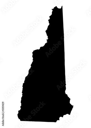 map of New Hampshire, USA
