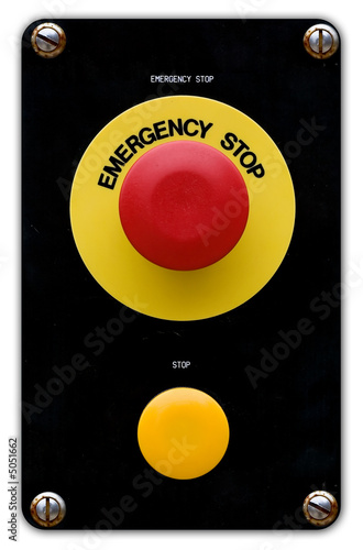 Emergency stop button photo