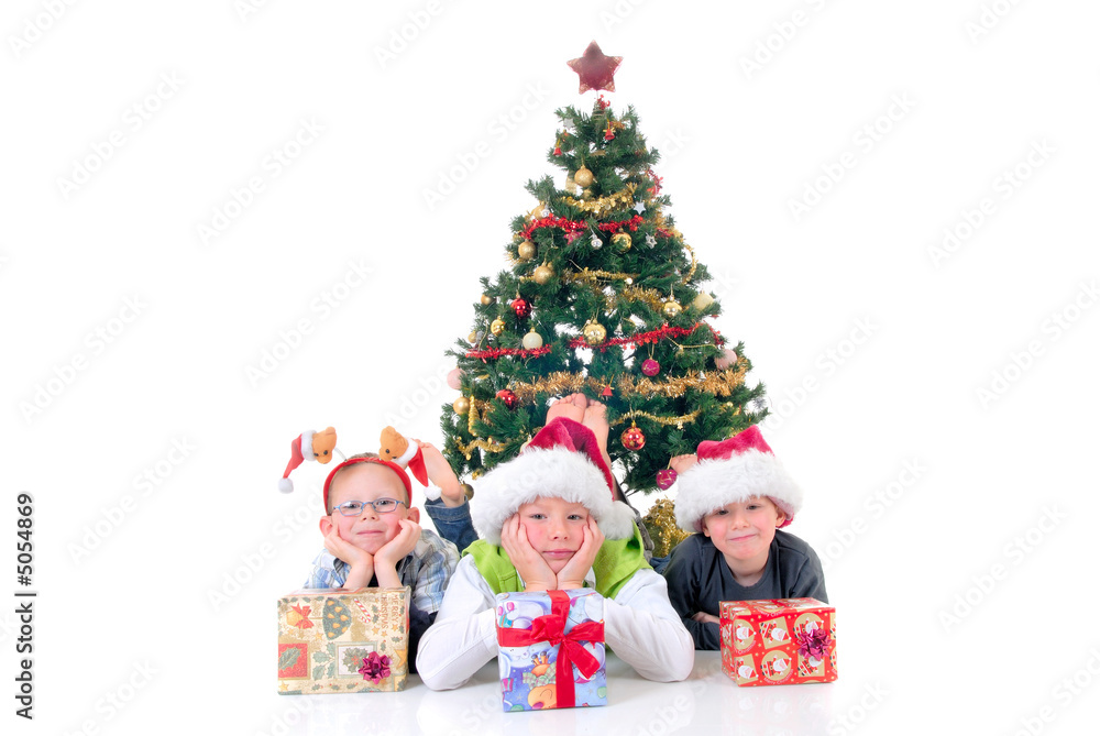 Children around Xmas three Children around Xmas three