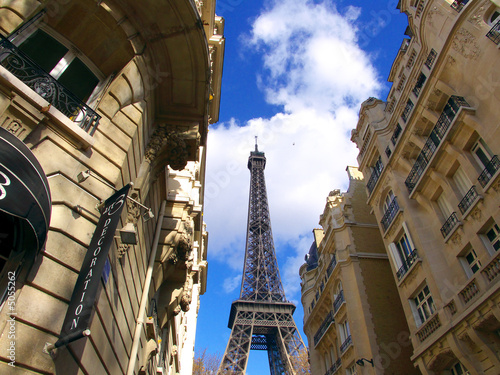 La Tour Eiffel au bout de la rue
