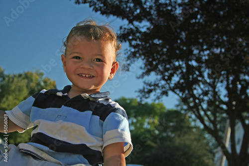 grinning