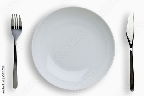 Place setting with clipping path