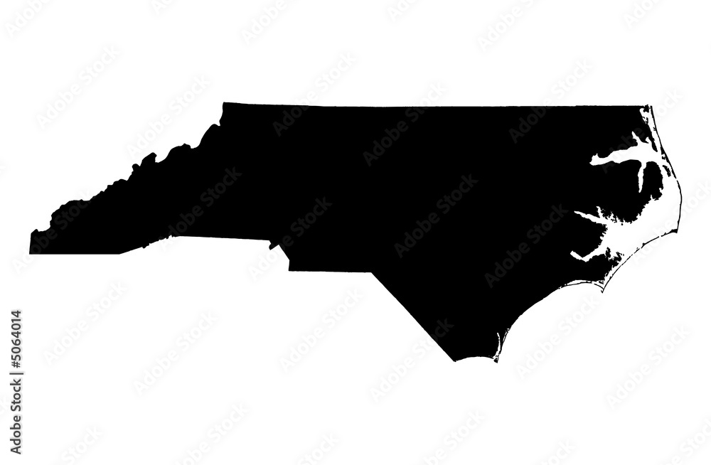 Fototapeta premium map of North Carolina, USA