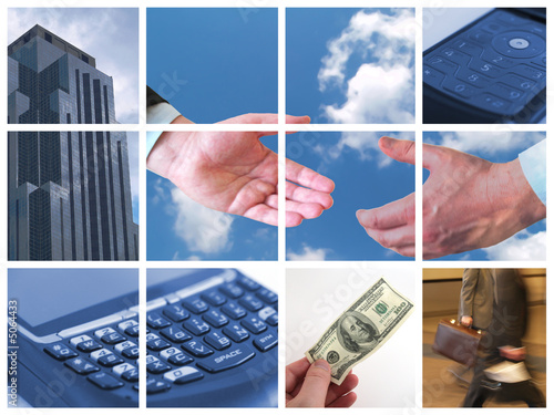 Collage of Business related themes