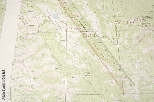 Topo Map and ruler