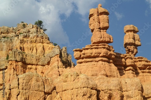 Bizarre rock formation in Red Canyon