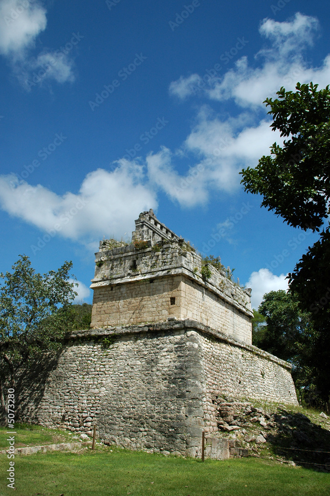Ancient Mayan Fortress and Ramparts