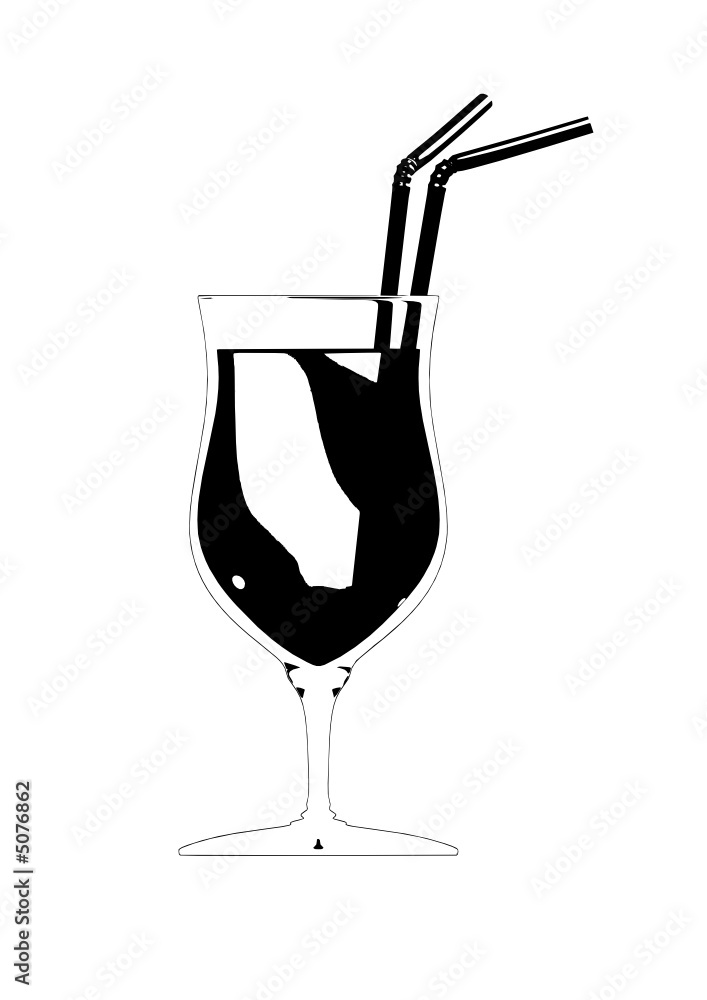 Vector illustration of cocktail glass Vector illustration of cocktail glass