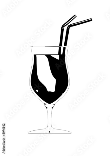 Vector illustration of cocktail glass