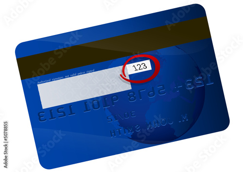 Code de sécurité de carte bancaire photo