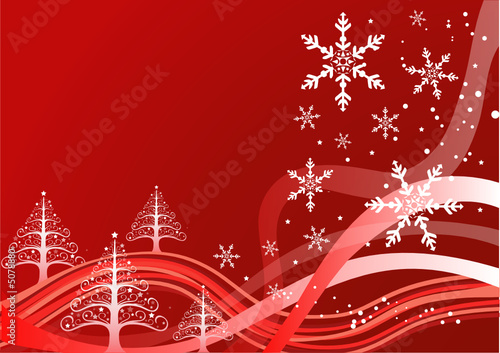 Carte de voeux pour noël - fond rouge