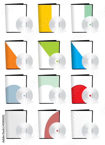 Blank 3d box with dvd