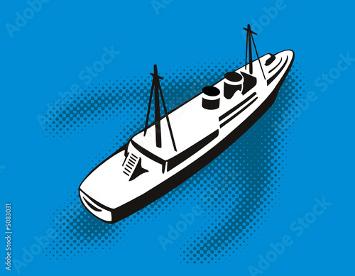 Freighter aerial view 