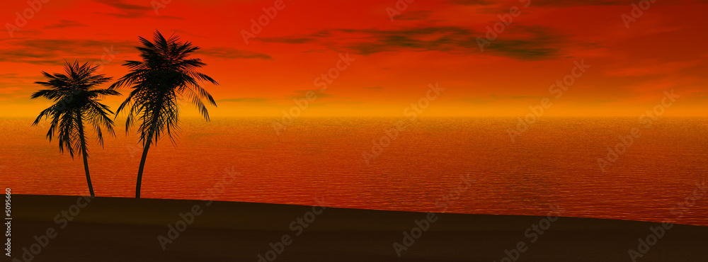 Panoramic sunset