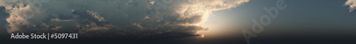 360 degree panorama with clouds
