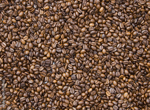 coffee beans make a pattern