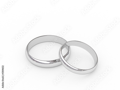 Platinum or silver wedding rings