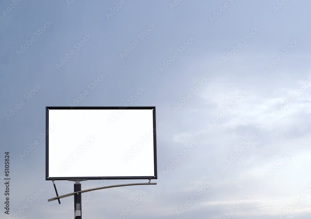 blank billboard against a blue sky. just add your text. blank billboard against a blue sky. just add your text.