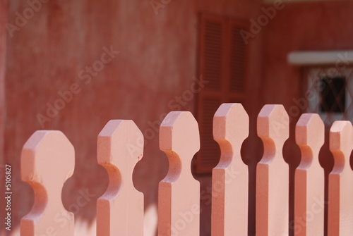 old wall with a fence