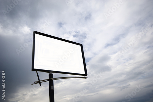 blank billboard against a blue sky. just add your text.