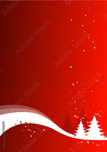 Abstract christmas landscape