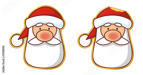 Santa sticker, normal and peeling version
