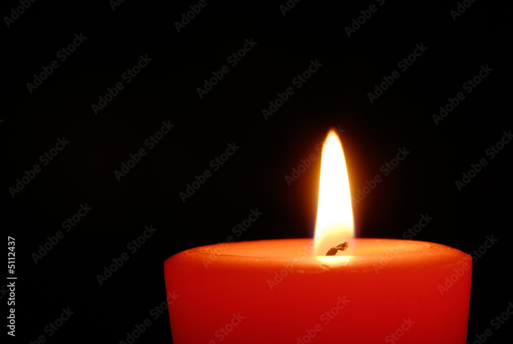Red candle in the dark Red candle in the dark