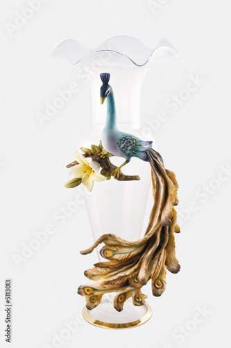 Decorated glass vase 1