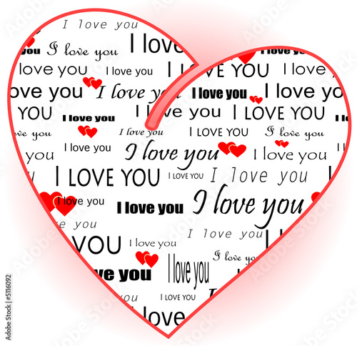 Vector valentine with heart 
