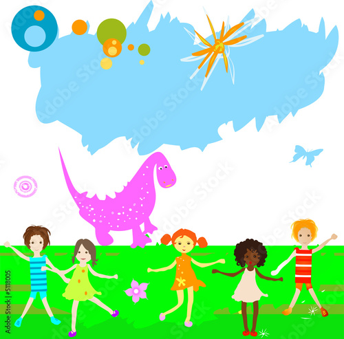 group of kids playing