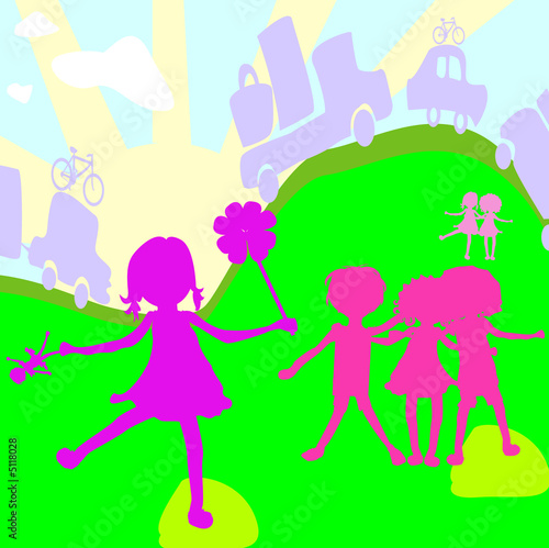 group of kids playing
