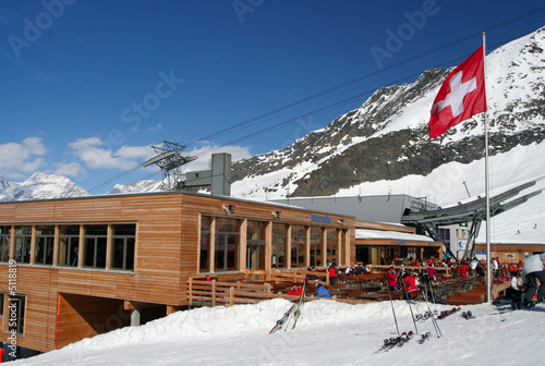 Alpine swiss ski station