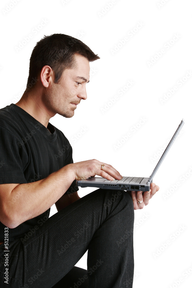 Businessman with computer Businessman with computer