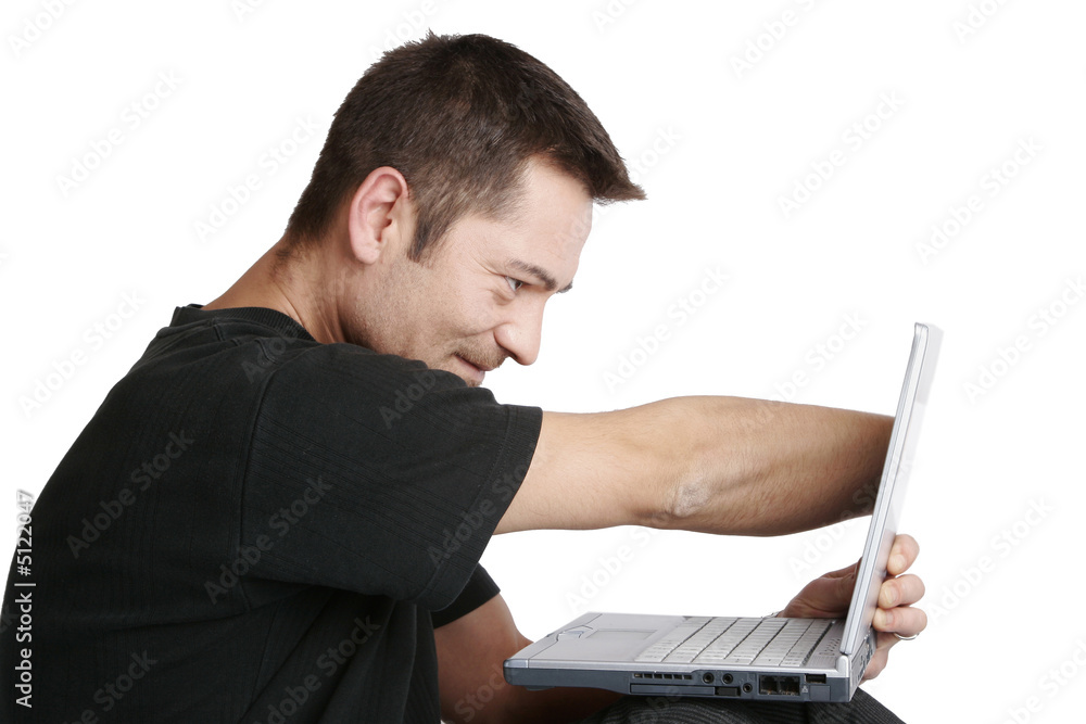 Businessman with computer Businessman with computer