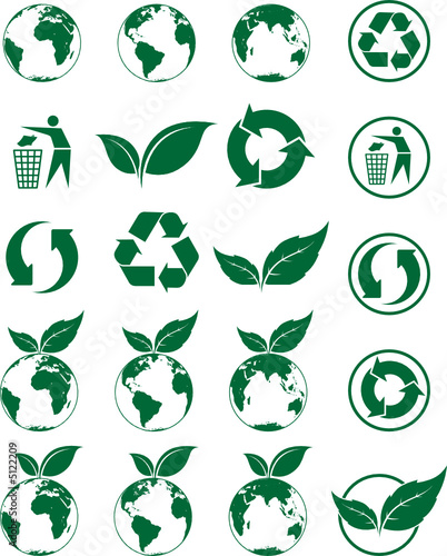 Kit d'icones écologie, image vectorielle