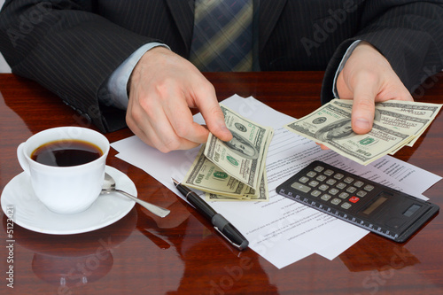 The businessman with money