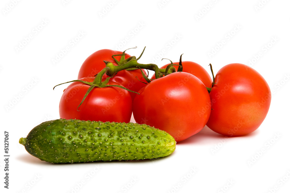 Tomato and cucumber