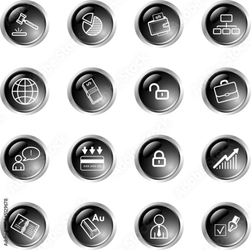 black drop business icons