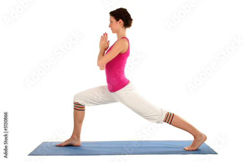 Woman Standing in Yoga Pose 