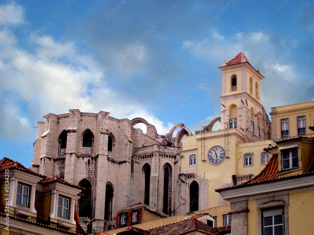 Cidade de Lisboa em Portugal - Convento do Carmo