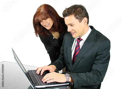 Business Team with a Laptop