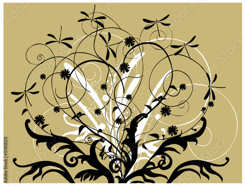 Floral ornament: Vector